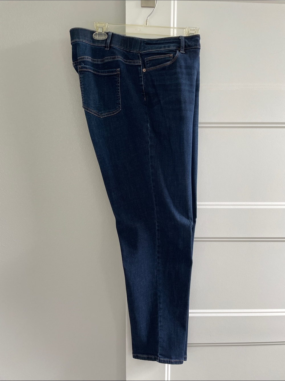 J Jill Women's Dark Blue Stretch Boyfriend Jeans